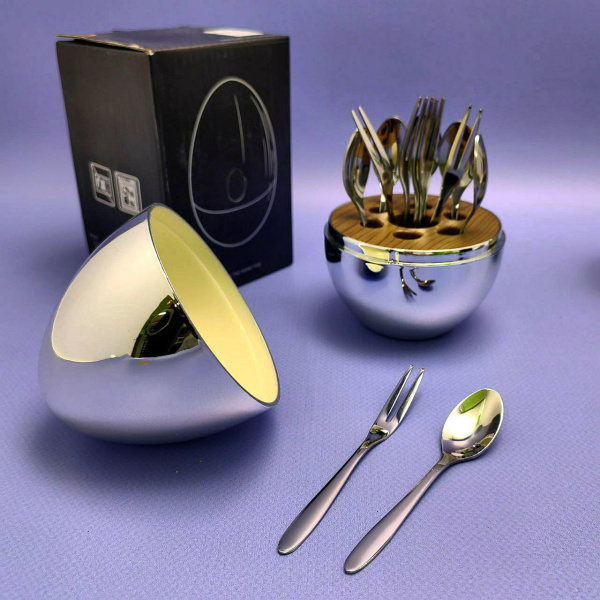 Набор столовых приборов в Яйце - подставке Miniegg 12 предметов